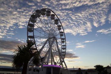 MC 19 034 - Big wheel Exmouth sea front - sunset - personalised photo 